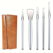 Professional Pedicure Tool Set 5-Piece w/ Leather Case fits for Foot Maintenance