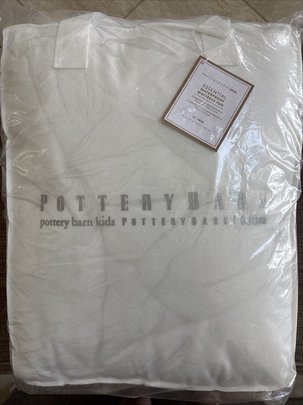 Pottery Barn Teen Essential Mattress Pad Cover White XL TWIN Dorm NWT