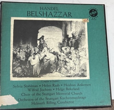 C838 Handel Belshazzar Stahlman Raab Rilling 3LP VOX SVBX 5209 Stereo