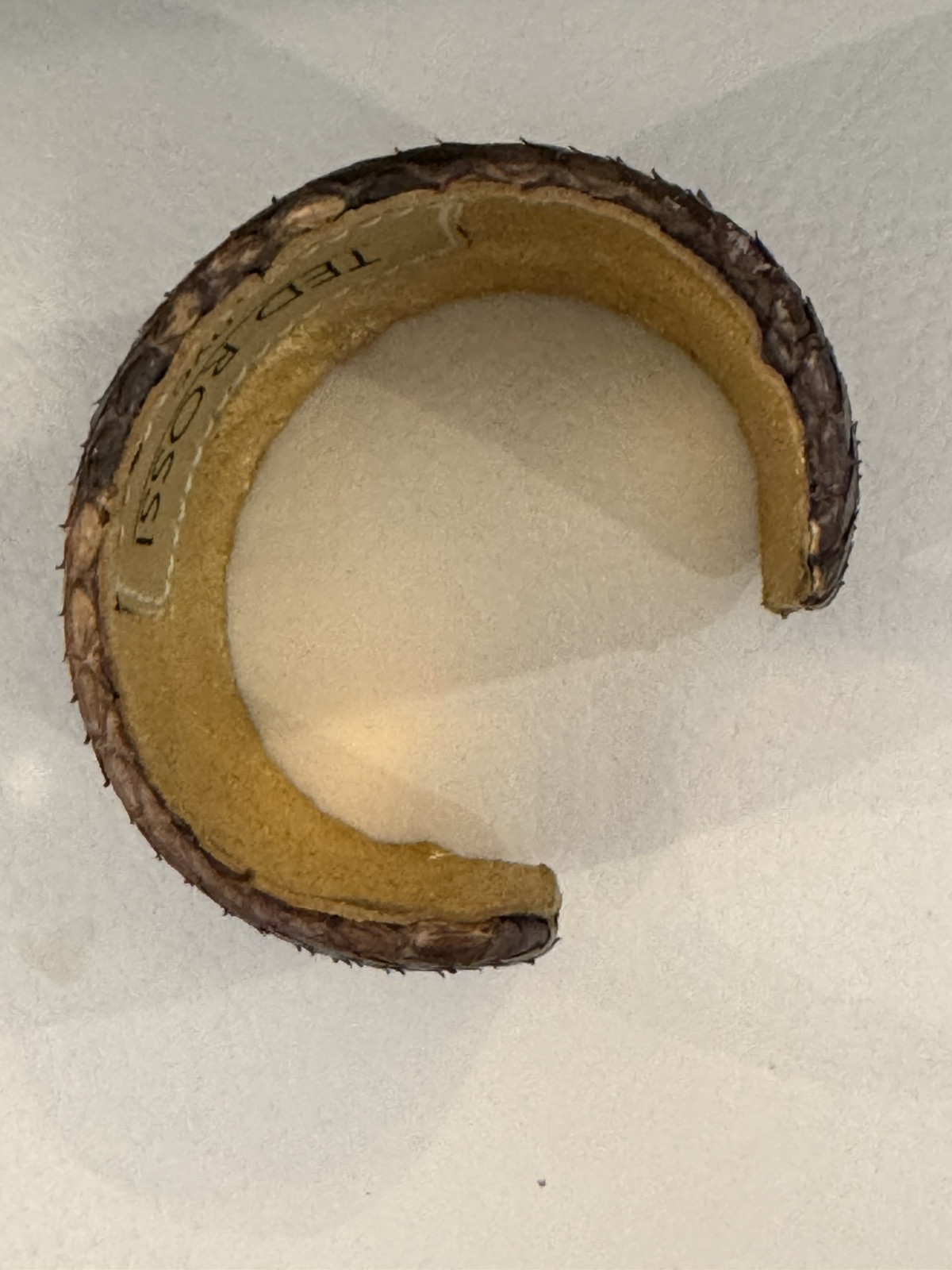 TED ROSSI Black Python Studded Silver Stud Crysta… - image 5