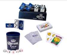 Domino Corona Fondo Azul + Cubilete + Baraja Modelo Española