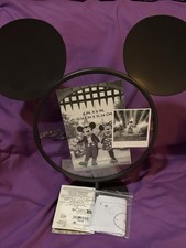 Disney Parks Mickey Mouse Icon Photo Frame Metal And Glass In Black New
