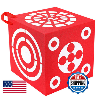 Shinyrelief Red 3D Foam Archery Target 6 Side Dice Cube Archery Target