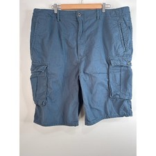 Levi's Mens Blue Cotton Twill Relaxed Cargo Shorts Size 42 Outdoor Gorpcore Hike