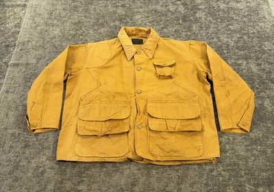 Vintage Red Head Jacket Mens Sz 52 Brown Canvas Corduroy Collar Hunting 60s