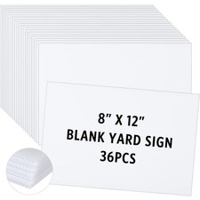 Pinkunn 36 Pack Corrugated Small Signage Directional/Informational , White