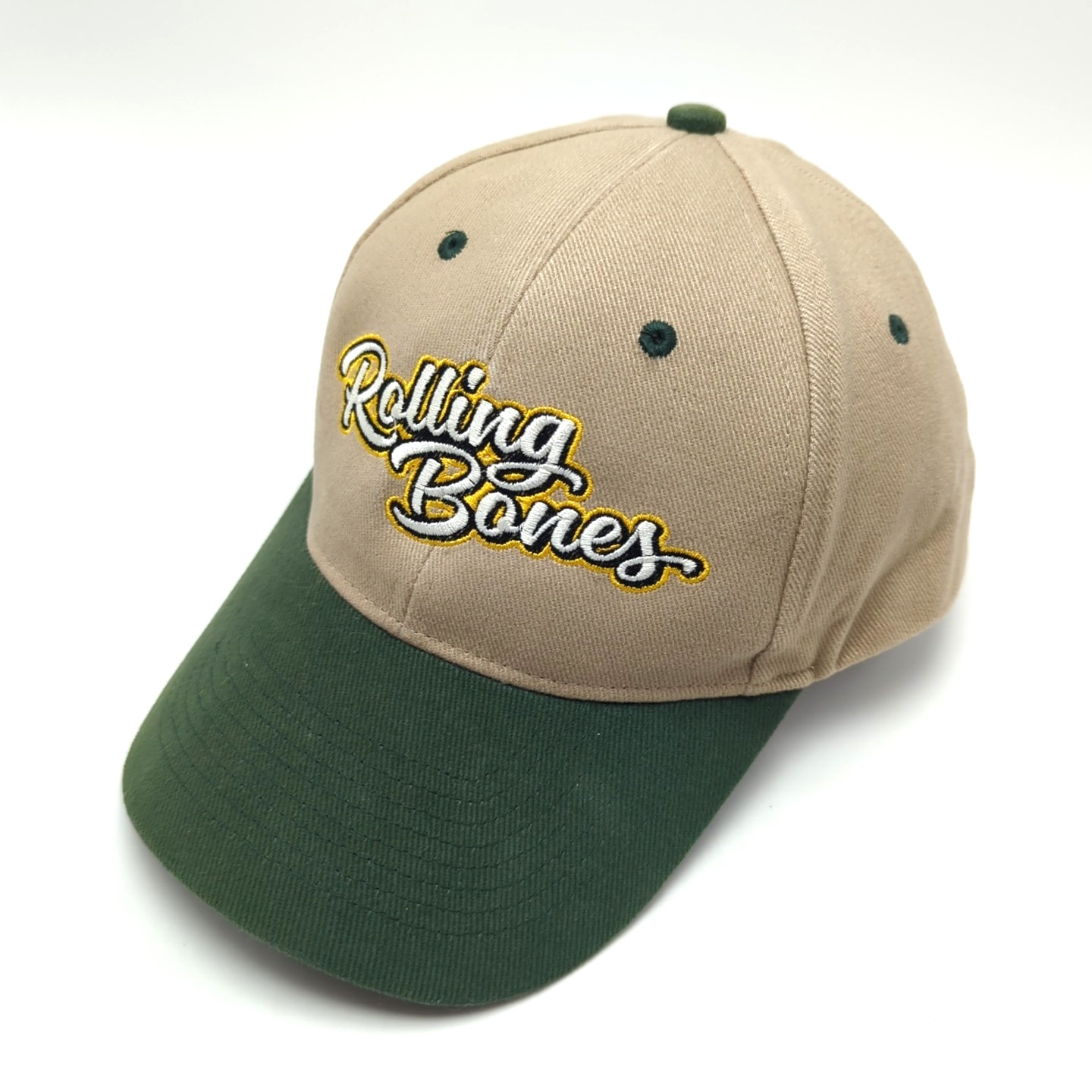 Rolling Bones hat beige green adjustable snapback… - image 10