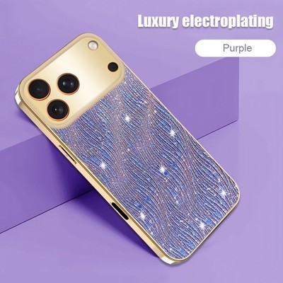For Apple iPhone 17 Pro /Max New Water Ripple Luxury Flash Shell Phone Case
