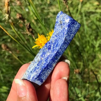 Lapislazuli poliert Platte Scheibe Kristall Dekoration Sammler blau
