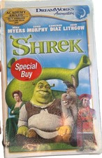 Shrek VHS, 2001 New Sealed Mike Myers Eddie Murphy DreamWorks animation award