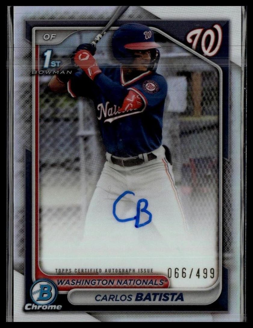 2024 1st Bowman Chrome #CPA-CB Carlos Batista Prospects Refractors #/499 Auto