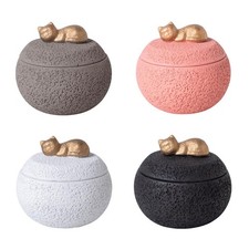 Pet Urn Memorial Ashes Box Moisture Resistant Storage Jar 350ml Cement Desktop