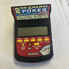 Radica Draw-Deuces-Bonus Poker Electronic Hand Held Game. Tested/Works
