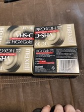Lot Of 4 Sealed Maxell HGX-Gold TC 30 VHS C High Grade Camcorder Cassette Tapes