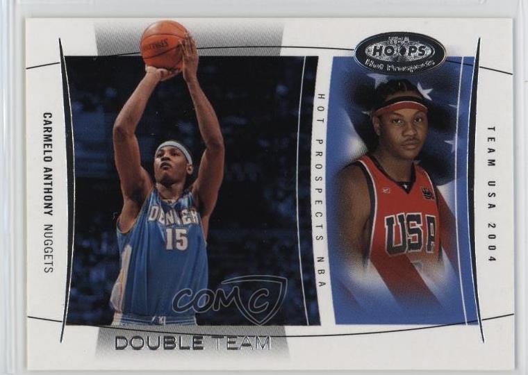 2004-05 Hoops Hot Prospects Double Team Carmelo Anthony #10DT HOF 1n1c