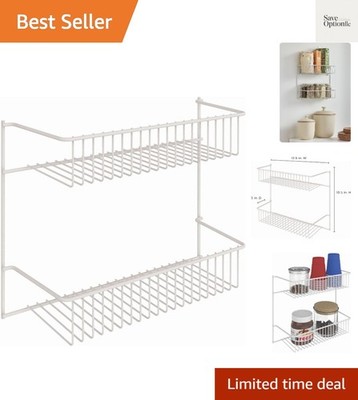 8002 2-Tier Wall Rack for Added Storage, 10.5-Inch H x 12.5-Inch W x 5-Inch D...