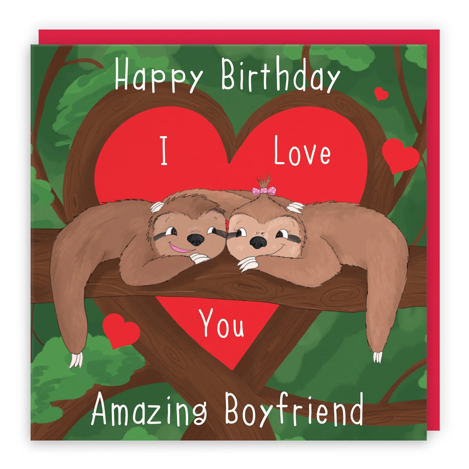Boyfriend Sloth Birthday Card Cute Animals