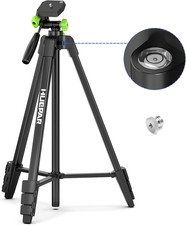 60-Inch Lightweight Tripod Portable Adjustable Tripod for Laser Level with 3-Way