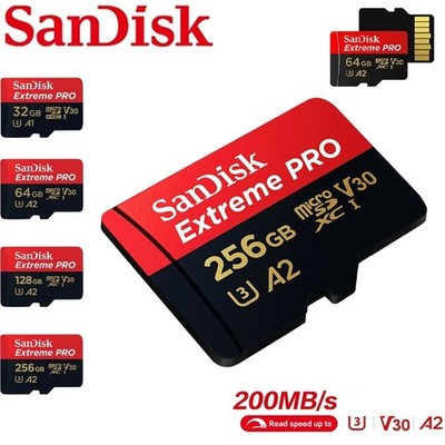SanDisk Extreme Pro micro SD 32GB 64GB 128GB 256GB klass 10 Speicher Karte