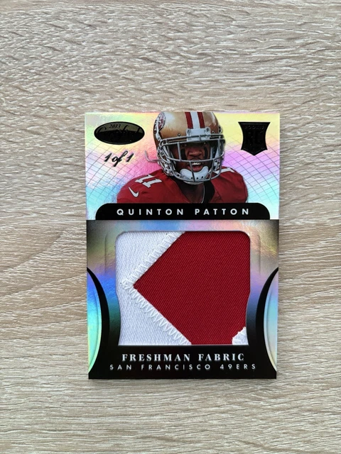 2013 Panini Certified Quinton Patton Jumbo Black 1/1 Patch 49ers 1 Of 1