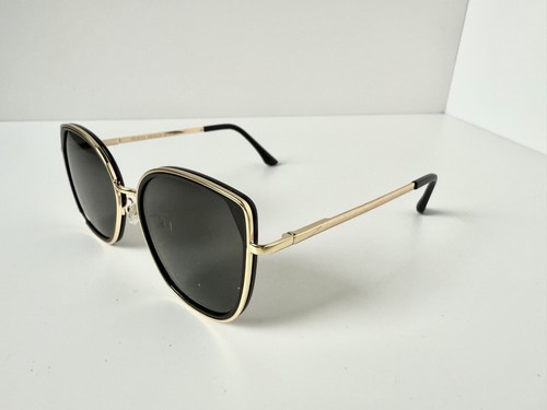 Lunettes de soleil femme OLIEYE œil de chat coquillage doré noir 54-20-145 Italie - Photo 9/10