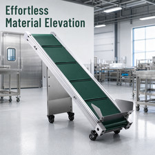 BIG SALE Adjustable Height&Speed Inclined Belt Conveyor PVC Transport Machine