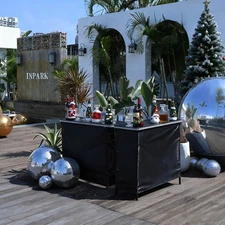 InstaHibit EZ GO 2X Portable Bar Table Shimmer Decor Carry Bag Tradeshow Party