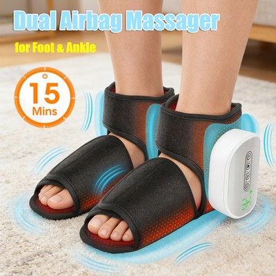 Electric Foot Ankle Massager Relieve Sole Pain 4 Heat Levels & 3 Massage Modes