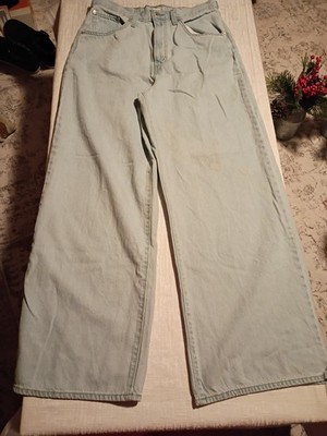 Levi s Engineered Cinch Button Back Jeans W30 Vintage Mens Blue Denim Baggy