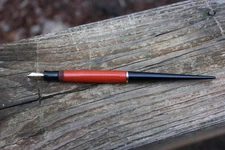 Geo. S. Parker Duofold Orange and Black Desk Fountain Pen USA