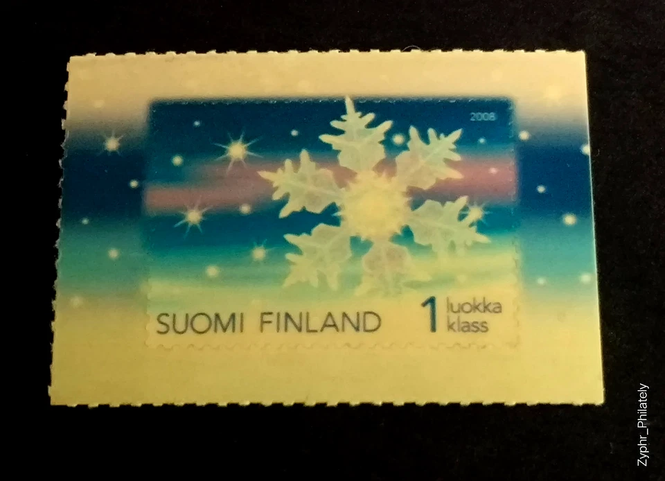 Finland - "SNOW FLAKE ~ CHRISTMAS 2008" World's First Transparent Stamp + FDC - Image 4 of 4