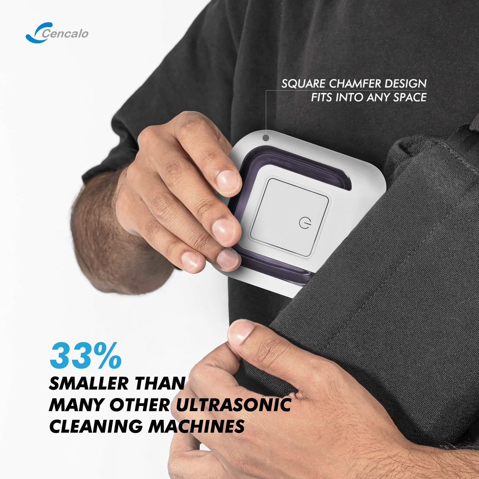 Ultrasonic, Retainer Cleaner UV 180ml 42kHz 2 Timer White Pod