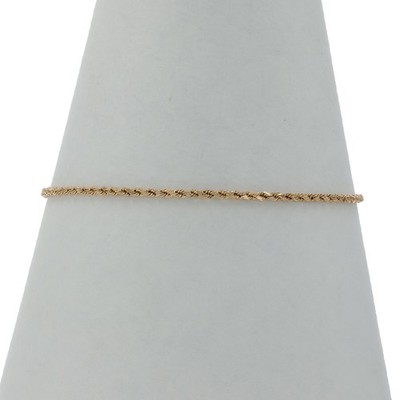 Gelbgold Diamantschliff Seil Kette Armband 7 3/4'' - 18k