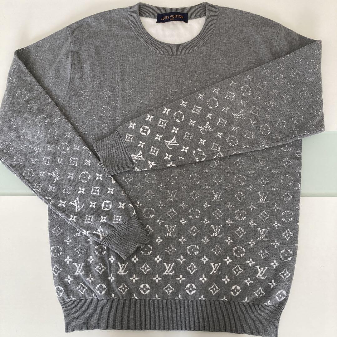 Monogram Gradient Louis Vuitton Jumper Grey Gradient Sweater Louis