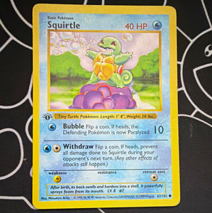1st Edition Shadowless Squirtle | eBay