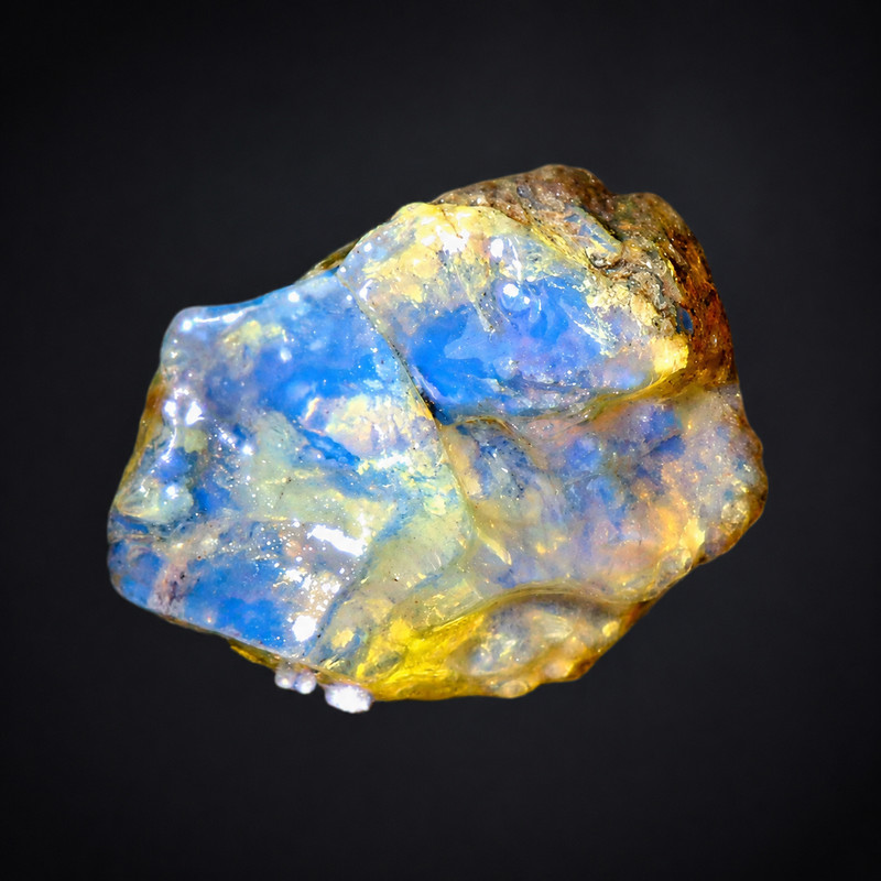 Exquisite Genuine Sky Blue Dominican Amber Rough Specimen Chunk 24mm 3.8g