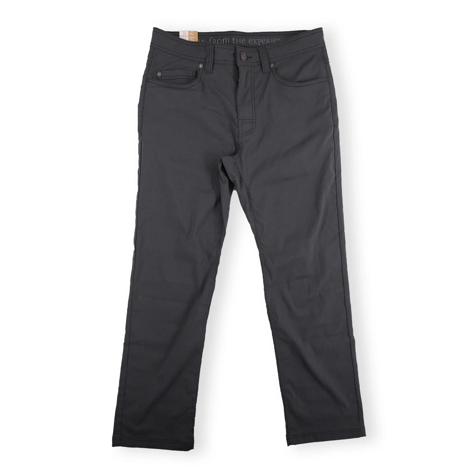 prAna Men's Brion Pants Slim Fit Charcoal Size 31x30