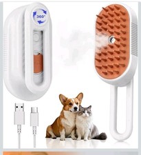 3-in-1 Cat & Dog Steam Brush| Pet Hair Remover, Cleaner & Massager for All Pets
