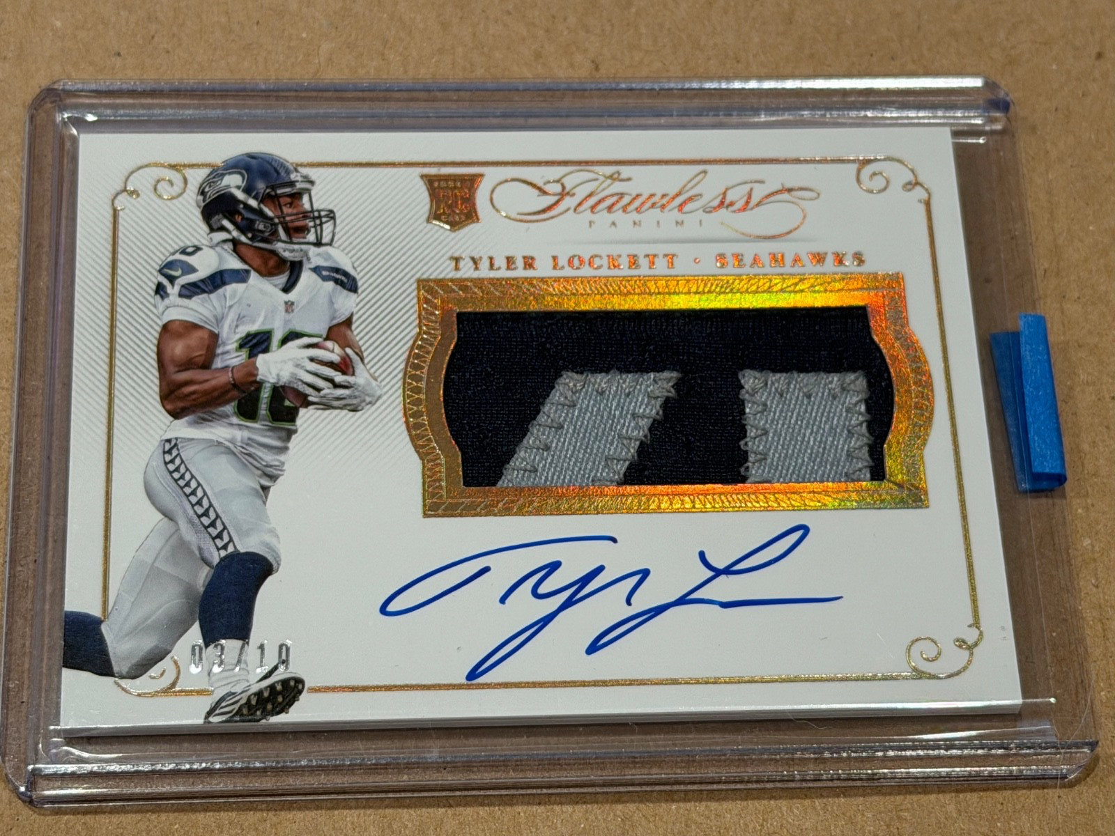 Tyler Lockett Panini Flawless Rookie Patch Autographs #RPATL Gold
