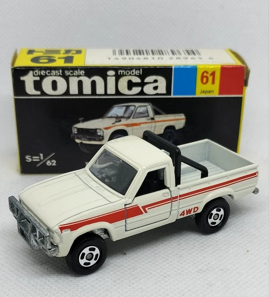Tomy Tomica - Nº61 Toyota Hilux Color Blanco De Colección Con Caja Hecho en Japón Foto 4 de 4