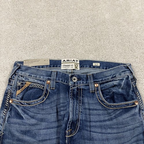 Ariat Jeans Herren 34x32 Blau M5 Straight Fit Straight Leg Stretch Denim M-Serie - Bild 4 von 5