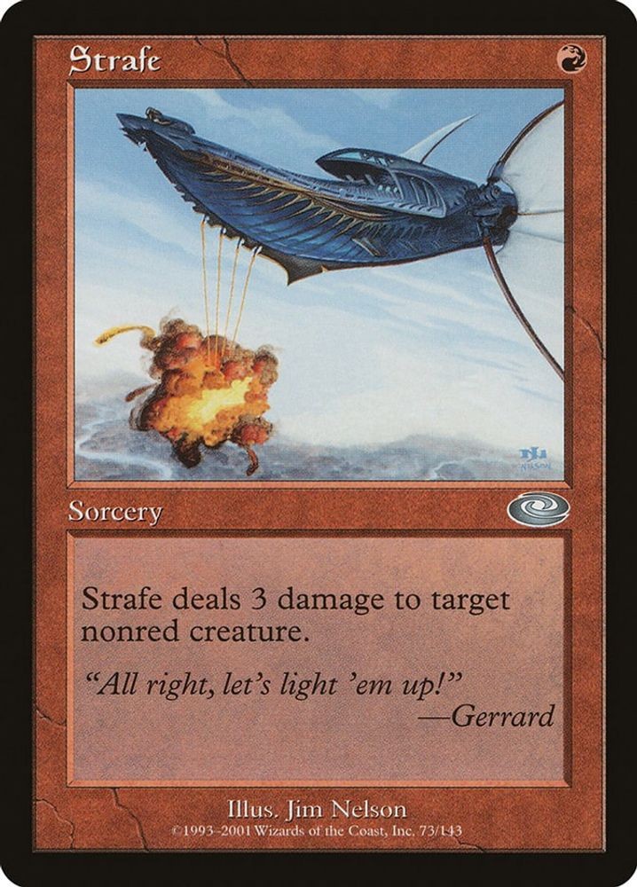 2001 Magic: The Gathering: Planeshift - Strafe (#73, Uncommon, Near Mint)