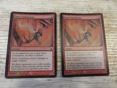 2x FOIL Fiery Conclusion - Ravnica - NM/EX - English - OOP MTG Direct Damage