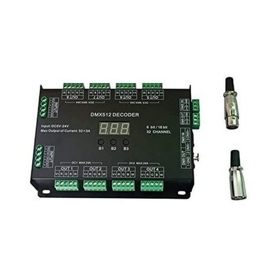 32CH RGBW DMX512 Decoder 8 Bit/16 Bit RGBW LED Controller 32 Channels Driver ...