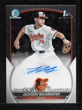 2023 Bowman Draft Chrome Prospect Auto Jackson Baumeister #CDA-JBA Auto 01ck