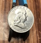 1959 Half Dollar Ben Franklin/Liberty Bell 90 % Silver 10% Copper Denver Mint