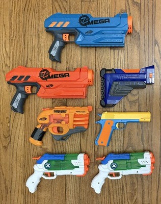 Nerf Toy Dart Blasters Lot of 7 - Z Mega Doomlands Elite