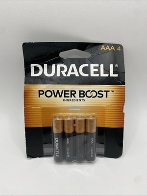 Duracell MN2400B4Z Power Boost CopperTop Alkaline AAA Batteries (4/Pack) New