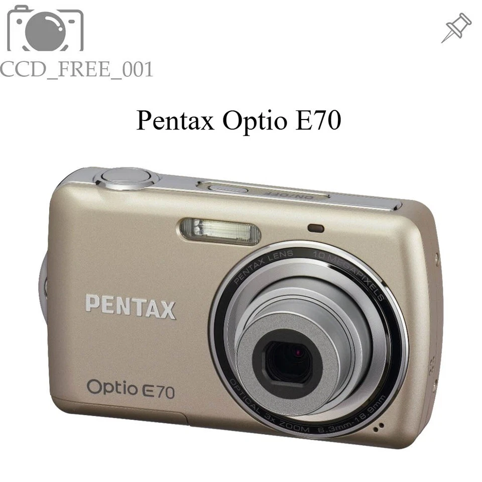 Pentax Optio E70 Kompaktkamera 10MP 3-facher optischer Zoom Champagnergold
