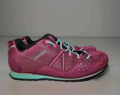 Vaude Wo Nilo Hiking Trail Shoes Woman s Size 8.5 Maroon And Teal